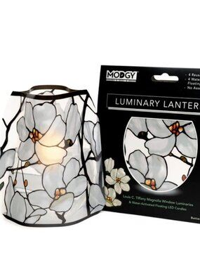 Modgy Luminary Lanterns Louis C.Tiffany Magnolia Window Luminaries - 4 Per Pack
